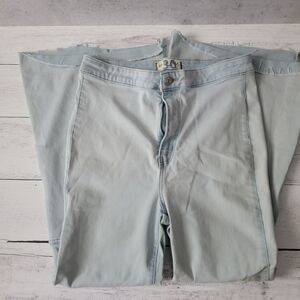 We The Free, Light Blue Denim Flare Pants, Size 30